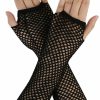 Allegra K Allegra K Pair Elastic Mesh Fishnet Elbow Fingerless Goth Arm Warmers For Women One Size Black Wholesale