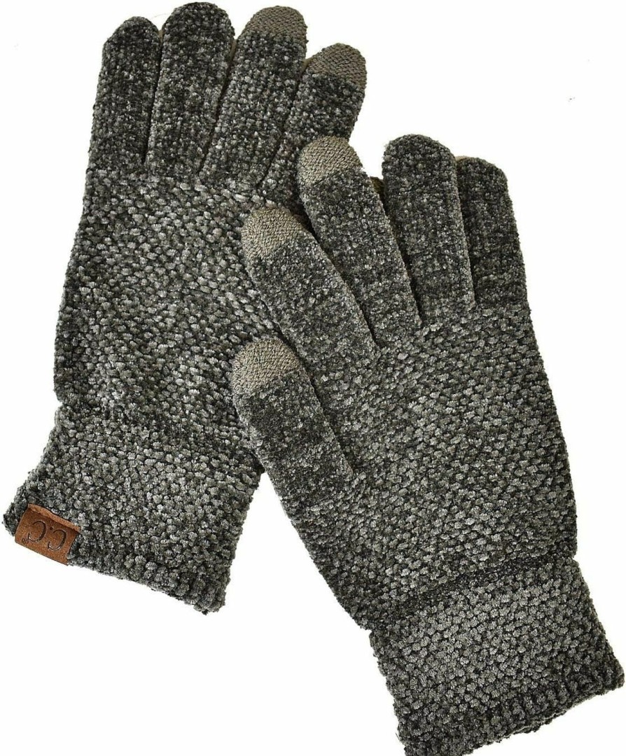 C.C C.C Winter Warm Eco-Friendly Knit Chenille Touchscreen Texting Gloves Clearance