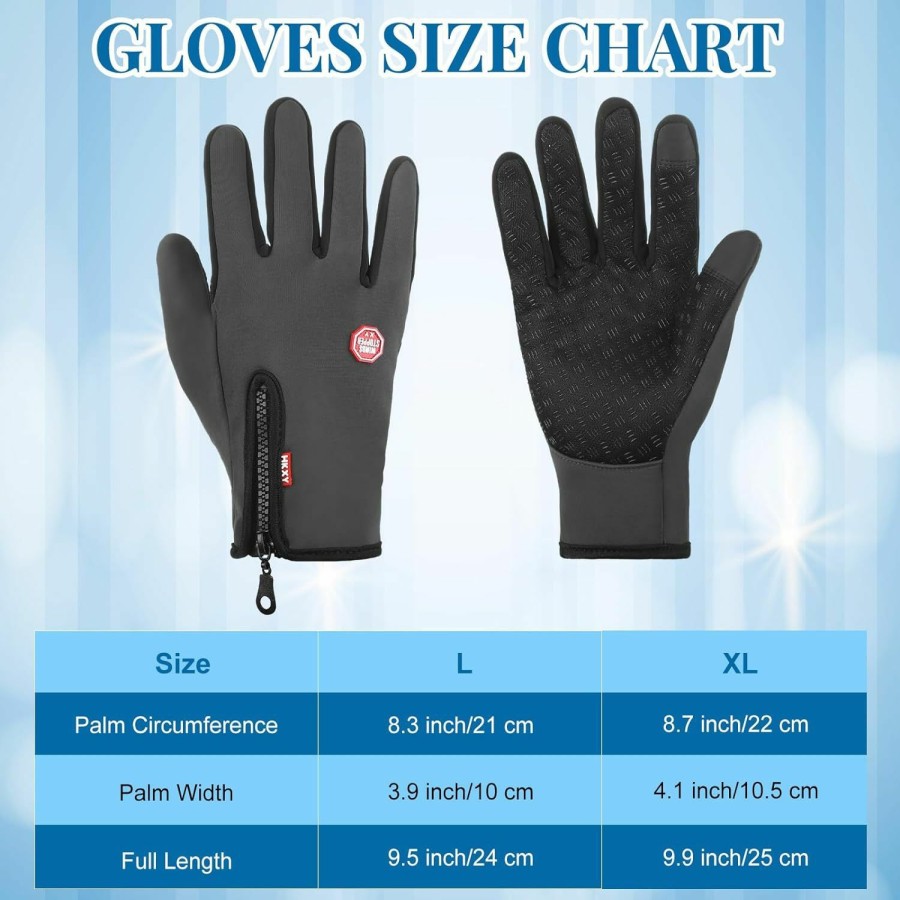 Cuffbow 4 Pairs Outdoor Winter Gloves Men Warm Gloves Windproof Waterproof Gloves Women Touch Screen Gloves For Running New