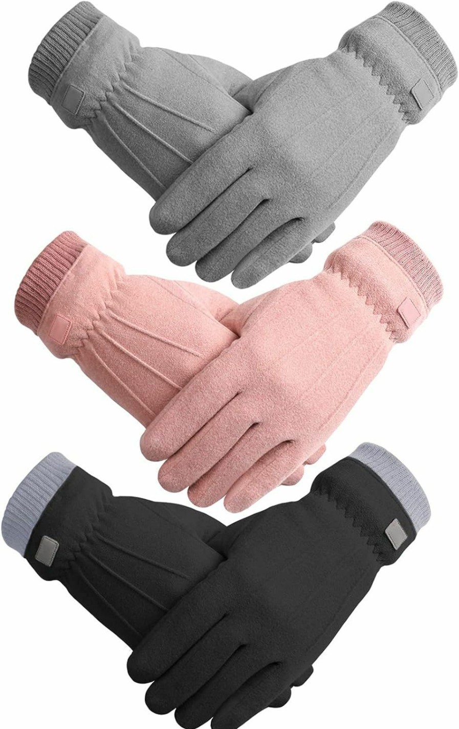 SATINIOR Satinior 3 Pairs Women Winter Warm Touchscreen Gloves Windproof Thermal Gloves For Women Wholesale