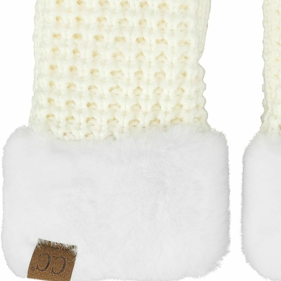 C.C C.C Waffle Knit Mittens For Women - Acrylic Stretchable Soft Warm Knit Cold Weather Winter Gloves Online