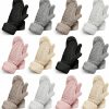 Handepo Handepo 12 Pairs Winter Mittens For Women Womens Fleece Lined Mittens Women Mitten Gloves Warm Thick Knit Mittens For Women Girls Adults Winter Cold Weather Accessories Gift (Multicolor) Hot