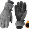 Varku Varku Winter Ski Gloves, Touchscreen Winter Gloves, Warm Water-Proof Gloves, Black Gloves For Men Bike Riding Skiing Hiking Motorcycle Outdoor Activity New