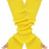 ikasus Ikasus Long Fingerless Gloves For Women Knitted Arm Warmers With Thumb Hole Stretchy Warm Winter Cold Weather Yellow Wholesale