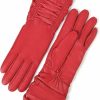 YISEVEN Yiseven Women'S Mid Length Long Leather Gloves Touchscreen With Wrinkled Design Best