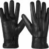 DOOWELL Winter Genuine Sheepskin Leather Gloves For Women,Touchscreen Gloves,Black Driving Gloves With Warm Lining Wholesale