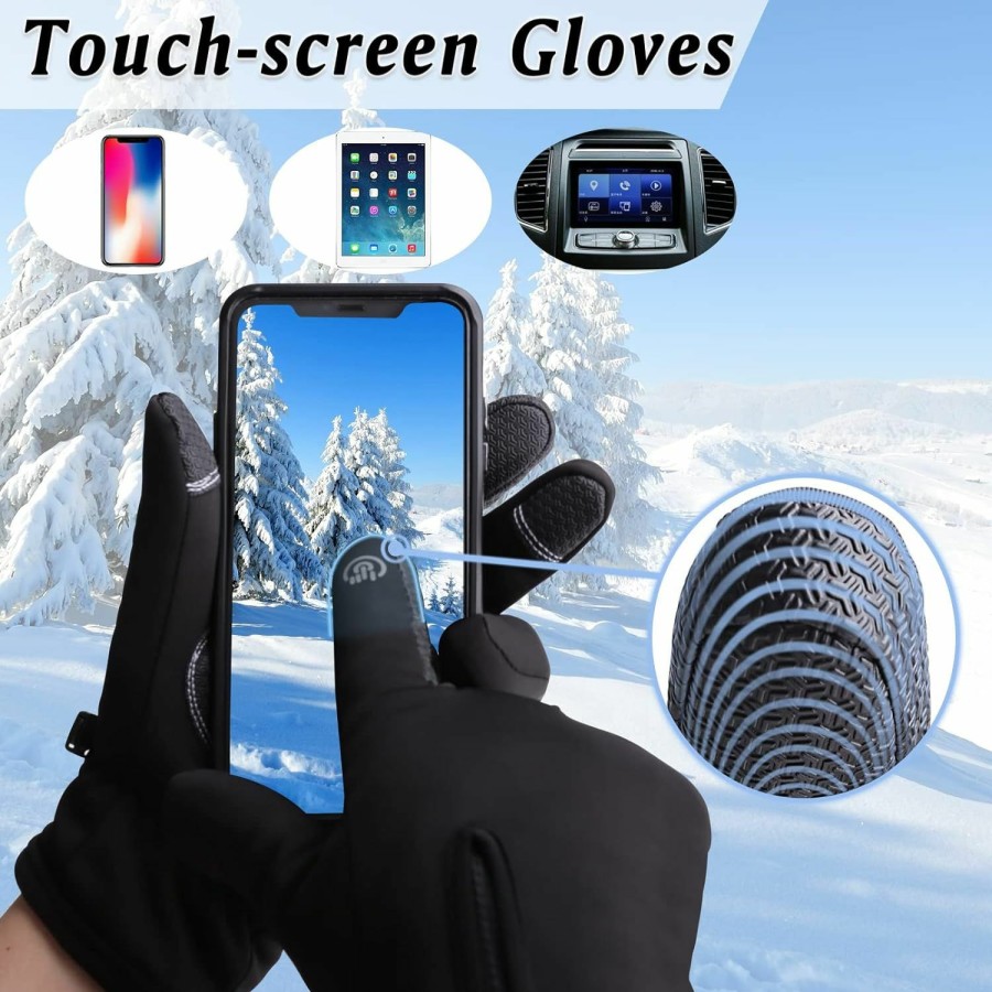 Toobimen Toobimen Winter Gloves Thinsulate Material,-10 F Ski Gloves Upgrade Touch Screen,Snow Gloves 5 -Layer,Waterproof Gloves Hot