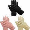 Kishite 3 Pack Winter Gloves Women, Winter Touchscreen Gloves, Fashion Knit Warm Women'S Winter Gloves With Thickened Wrist Cuff Best