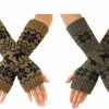 Woeoe Woeoe Knit Long Fingerless Gloves Grey Knitted Arm Warmers Warm Stretchy Fingerless Mittens With Thumb Hole For Women And Men(Pack Of 2 Hot