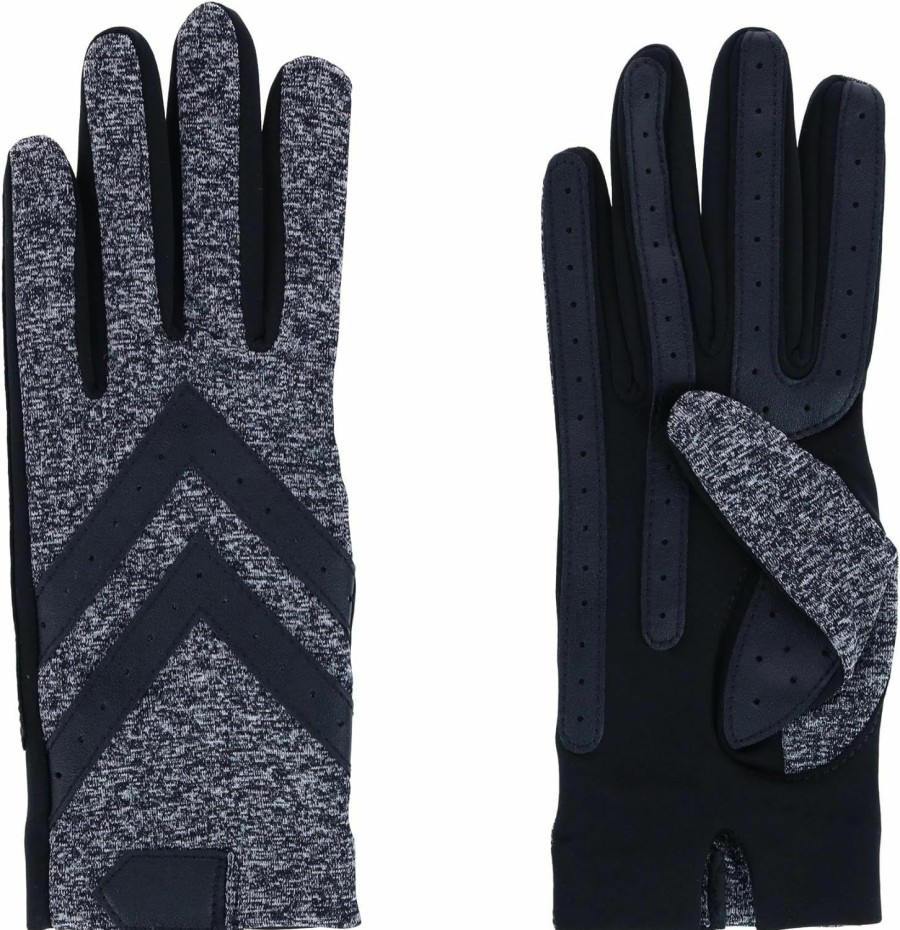 isotoner Isotoner Smartdri Smartouch Spandex Shortie Gloves - A30659 (Black Heather, L/Xl) Hot