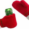 U&V Beer Mitten Gloves, A Pair Of Knit Stitched Drink Mitt Holders For Gag Gift Tailgating Idea Keeps Hands Warm In Winter Clearance