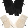 COMF-PRO Comf-Pro Cold Weather Winter Gloves For Men - Soft Plush Warm Snow Gloves Comfortable & Elastic Running Gloves 2 Pairs Wholesale