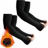 Skylety Skylety 2 Pairs Arm Sleeves Warmer Cycling Thermal Arm Warmer Arm Sleeves Arm Winter Cover With Thumb Holes For Men Women New