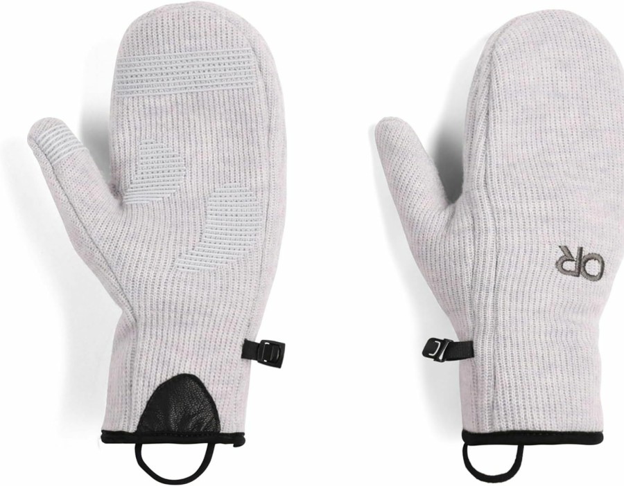 Outdoor Research Outdoor Research Flurry Mitts Grey Heather Lg Hot