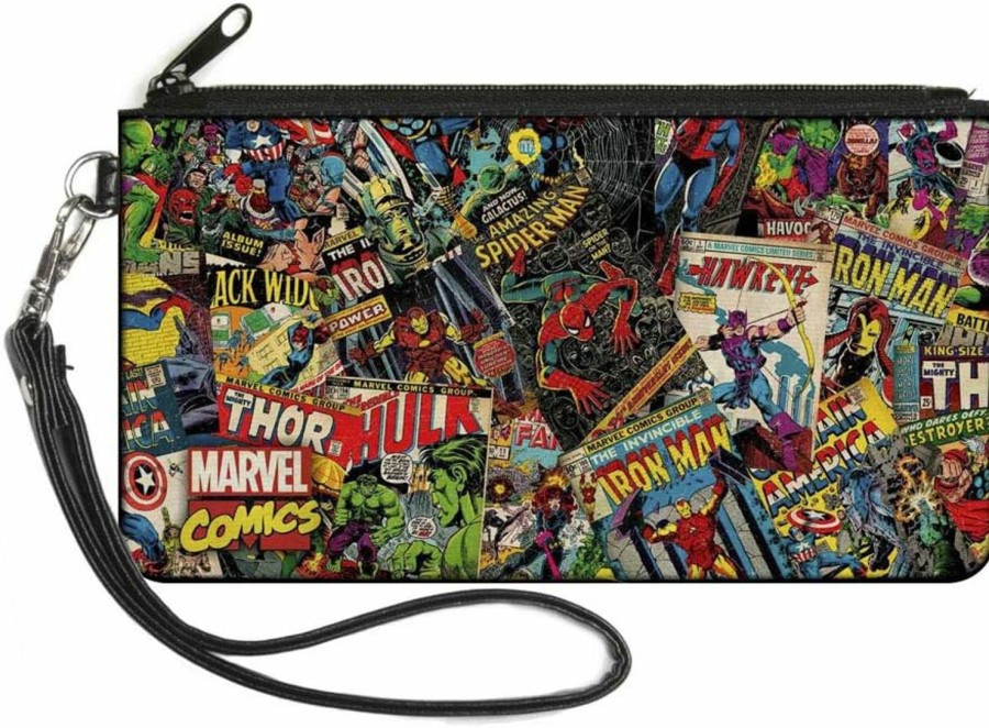 Buckle-Down Buckle-Down Buckle-Down Zip Wallet Marvel Comics Large Accessory, Avengers, 8" X 5" New