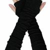 VANTOBEST Vantobest 1Pair Black Elastic Fingerless Long Gloves Winter Warm Knit Thumbhole Arm Warmer Thumb Hole Gloves Mittens For Women And Men Best