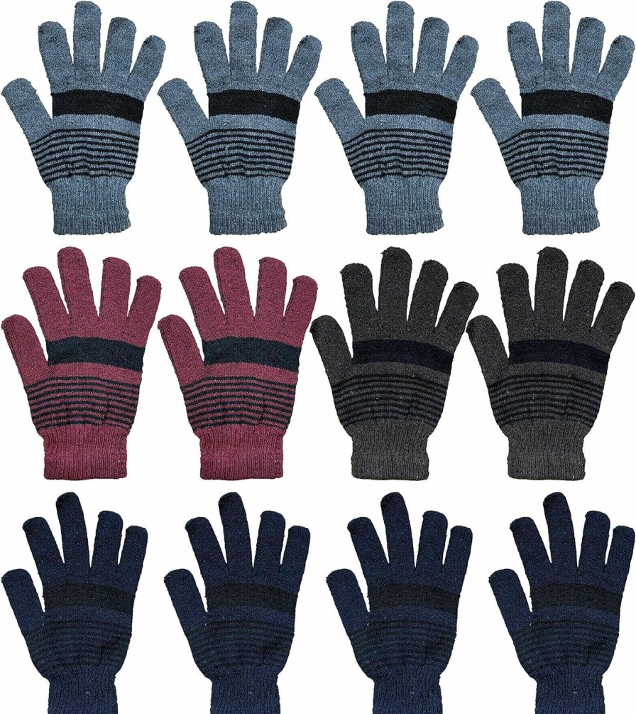 Yacht & Smith Yacht & Smith Winter Beanies & Gloves For Men & Women, Warm Thermal Cold Resistant Bulk Packs New