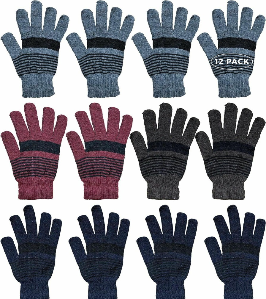 Yacht & Smith Yacht & Smith Winter Beanies & Gloves For Men & Women, Warm Thermal Cold Resistant Bulk Packs New