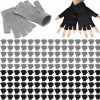 Handepo Handepo 150 Pairs Knitted Fingerless Gloves Bulk Half Finger Winter Gloves Stretchy Knit Mittens For Homeless Adult Men Women Clearance