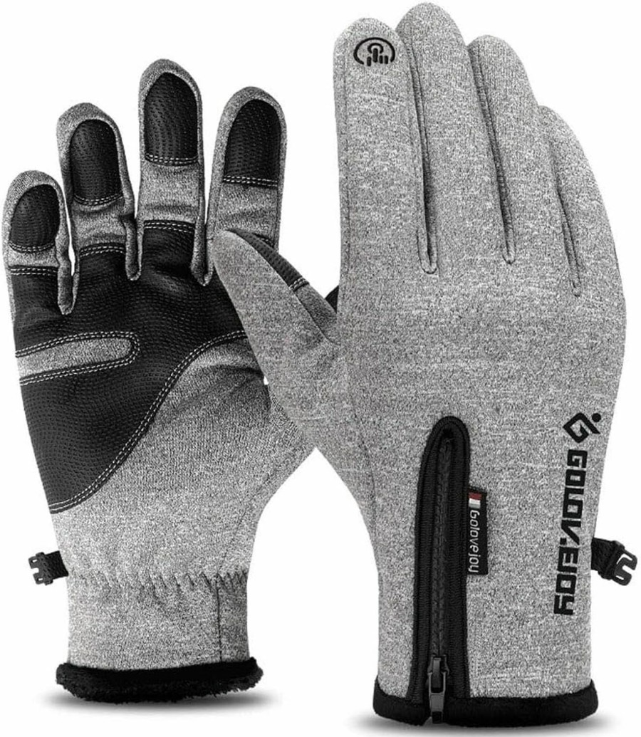 ZBDLXMD Winter Gloves Men Women -10 Touch Screen Waterproof Driving Warm Windproof Full Fingers Skiing Outdoor Work Cycling Fishing Clearance