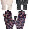 SATINIOR Satinior 3 Pairs Women Winter Gloves Warm Touchscreen Gloves Chenille Cable Knit Gloves Texting Elastic Cuff Thermal Gloves Hot