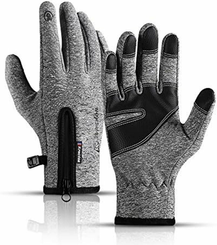 TEMEI Winter Warm Gloves Men Women Touch Screen Waterproof Windproof Non-Slip Grips Glove, For Cycling Driving Running Hiking New