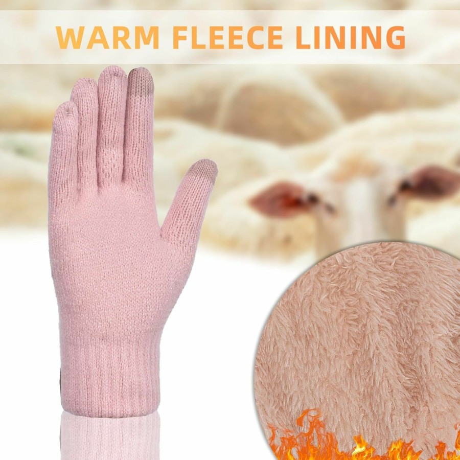 UOUDIO Uoudio Women'S Winter Non-Slip Touch Screen With Fleece Gloves Clearance