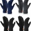 Geyoga 4 Pairs Winter Touchscreen Gloves Uni Knitted Warm Gloves Thermal Full Finger Mittens With Thickened Cuff For Adult (Rhombus Style) Wholesale