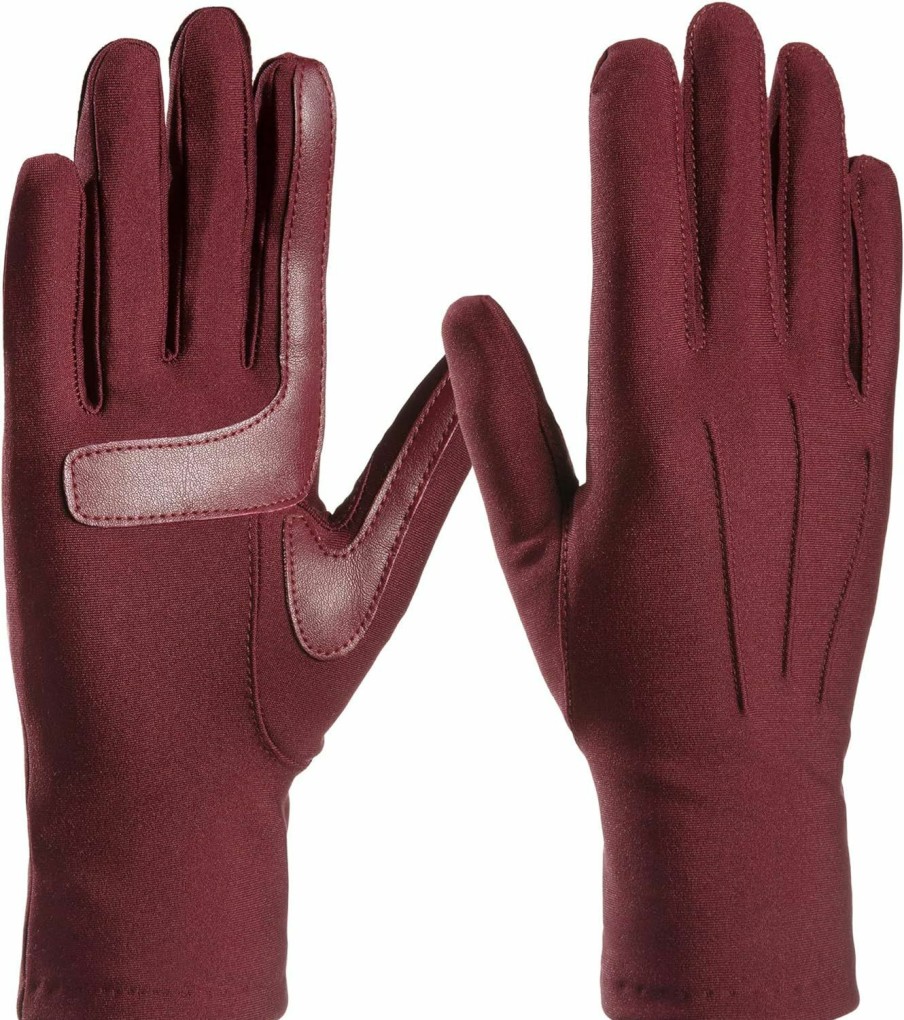 isotoner Isotoner Womens Spandex Cold Weather Stretch Gloves With Warm Fleece Lininggloves Hot