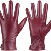 ISHISBEB Winter Leather Gloves For Women, Warm Touchscreen Driving Texting Cashmere Lined Gloves… Online