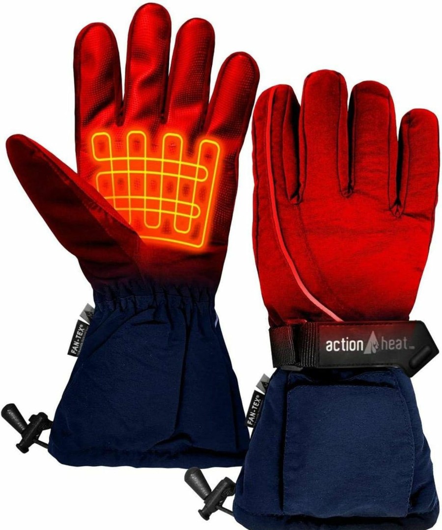 ActionHeat Actionheat Aa Battery Heated Snow Gloves For Women - Electric Heat Gloves W/Weather Resistant Soft Shell, Cozy Fleece New