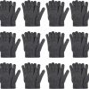 Gelante Gelante 12 Pairs Knitted Magic Stretch Winter Gloves For Men And Women, Warm Gloves For Cold Weather New