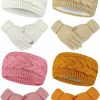 Janmercy 8 Pack Women Winter Headbands And Gloves Sets Fuzzy Fleece Lined Ear Warmer Warm Crochet Headband Women'S Winter Touch Screen Gloves Knit Gloves Elastic Cuff Texting Gloves For Women Online