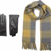 ZEN ELK Women'S Winter Scarf And Touch Screen Leather Gloves Gift Set New