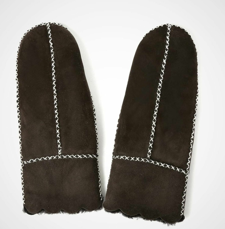 YISEVEN Yiseven Women'S Winter Sheepskin Leather Shearling Mittens New