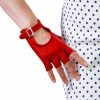 DooWay Dooway Women'S Short Fingerless Leather Gloves Genuine Sheepskin Leather Thin Motorcycle Driving Gloves Wholesale