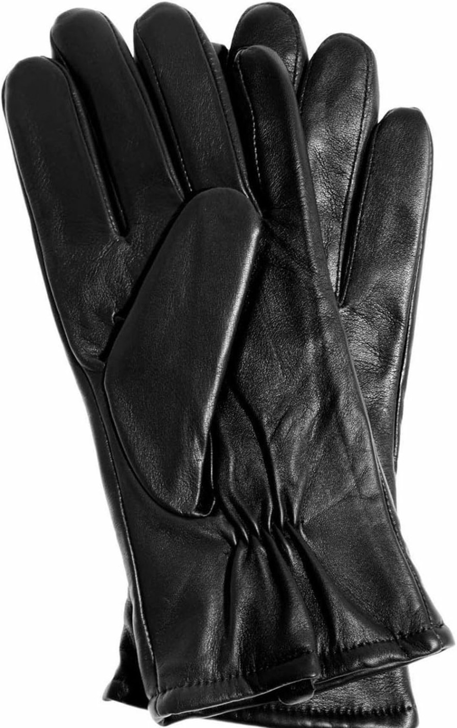 Pratt and Hart Pratt And Hart Manhattan Women'S Classic Sherpa (Polyester) Lined Leather Gloves Size 8 Black Wholesale