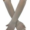 KKmeter Kkmeter Women'S Seamless Nylon Mesh Ultra-Thin Sheer Opera Length Glove Mittens Wholesale