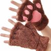 OTPEH Otpeh Cat Paws Gloves Fingerless Bear Furry Paw Cute Hand Paw Gear Cosplay Costume Accessories Online