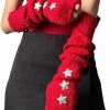 Eominve Y2K Women Teens Knitted Arm Warmers Japanese Harajuke Cosplay Lolita Cute Fingerless Mittens Thumb Hole Gloves New