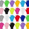 Mototo 24 Pairs Kid'S Winter Warm Magic Gloves Bulk Colorful Children Stretchy Full Finger Knitted Gloves Boys Girls Mittens Gloves New