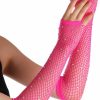 OTPEH Otpeh Women Fishnet Rhinestone Gloves Fingerless Kids Fish Net Arm Sleeve Warmers 80S Emo Scene Accessories Hot