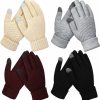 Bememo Bememo 4 Pairs Winter Gloves Touch Screen Texting Gloves Warm Fleece Lined Cold Weather Gloves For Women Girls (Warm Color, Solid) Hot