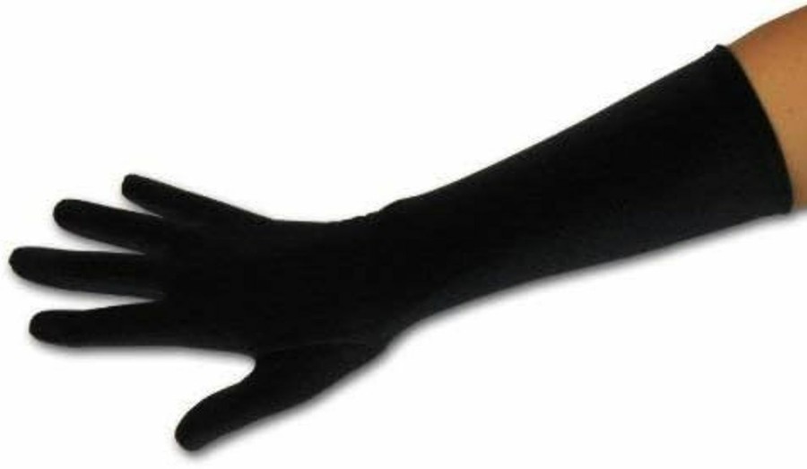 Greatlookz Greatlookz Pin Up Girl Long Length Stretch Velvet Glove Colors: Black Clearance