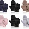 RUMIA Rumia 6 Pairs Knitted Convertible Fingerless Gloves Womens Winter Fleece Gloves Knitted Convertible Mittens Half Finger Gloves Mittens For Women Men Touch Screen Gloves Fingerless Texting Wool Gloves Best