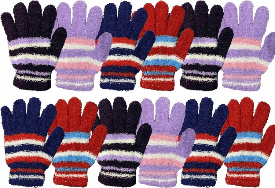 Yacht & Smith Yacht & Smith Winter Beanies & Gloves For Men & Women, Warm Thermal Cold Resistant Bulk Packs(12 Pairs Striped) Online