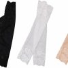 Tovip Tovip 3 Pairs 38Cm Summer Uv Protection Arm Sleeves Women Sexy Lace Floral Sleeve Arm Warmers Scar Cover Long Fingerless Driving Gloves Clearance