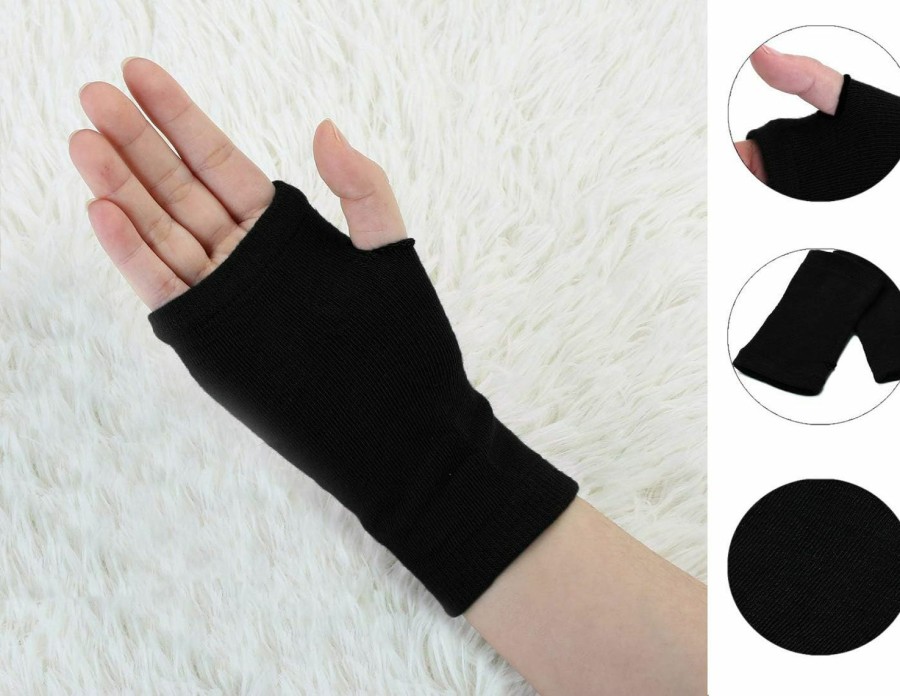 Allegra K Allegra K Acrylic Lady Fingerless Thumb Hole Fall Wear Gloves Pair Hot