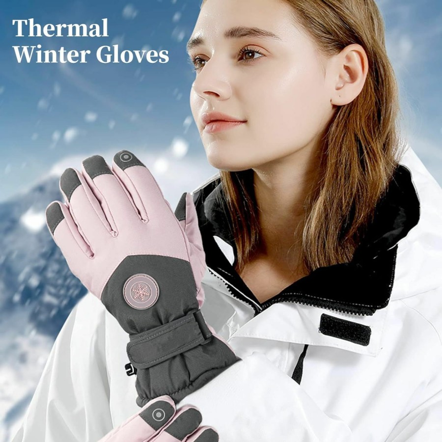 YHomU Yhomu Waterproof Thermal Gloves For Women, Touchscreen Windproof Cold-Proof Gloves With Padded Palms For Cycling Running Climbing Hiking Outdoor Sports Wholesale