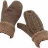 Vikodah Vikodah Winter Cold Weather Mittens Gloves Warm Knitted Gloves Sherpa Fleece Lined Gloves For Women Girls Hot